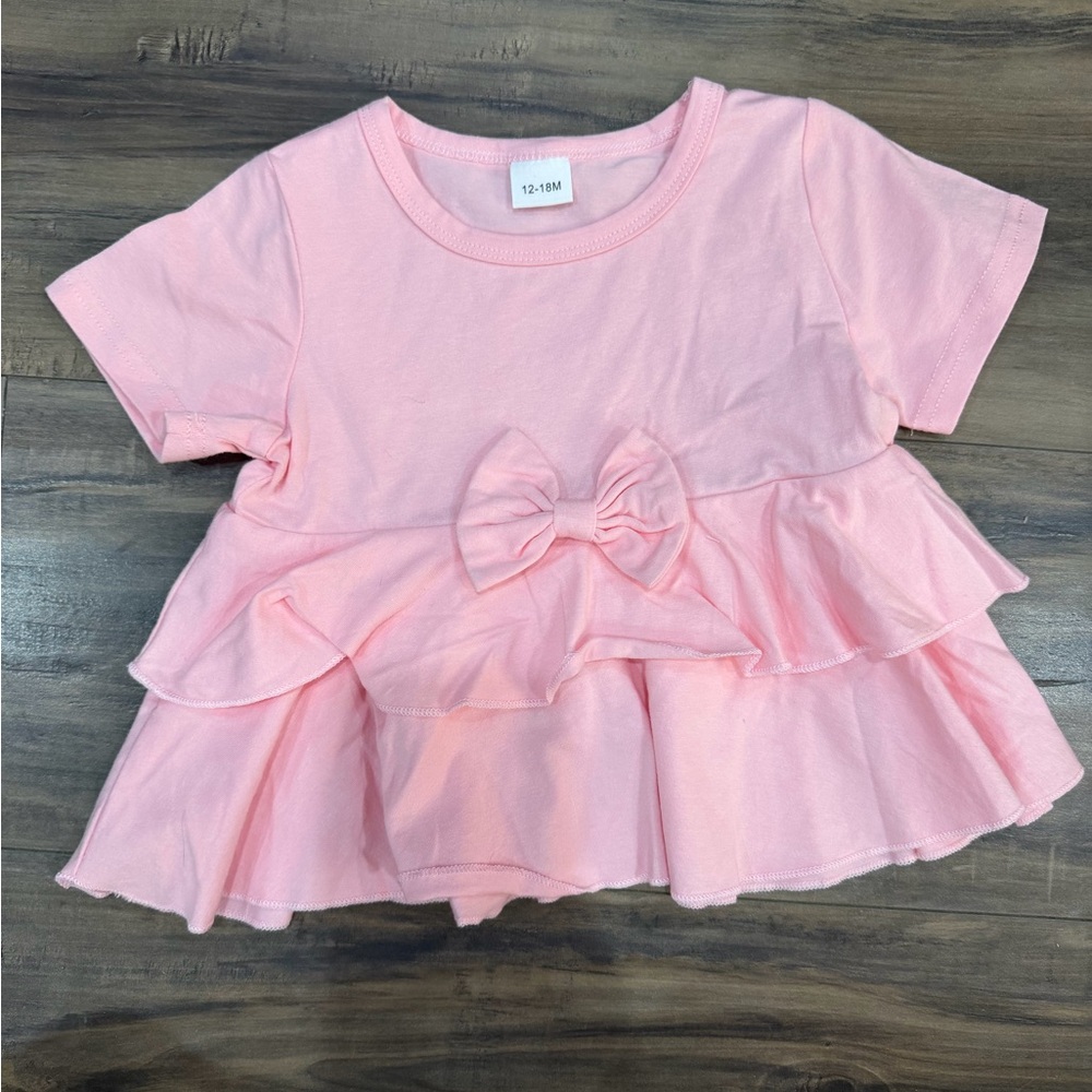 Pink Ruffled Kids Top